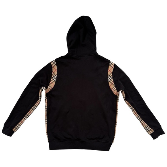 Burberry Check Panel French‎ Terry Hoodie - Picture 3 of 10